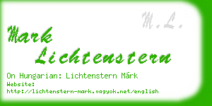 mark lichtenstern business card
