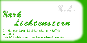 mark lichtenstern business card